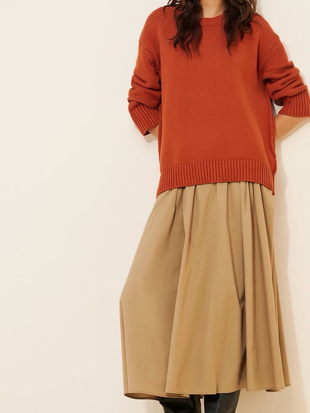 Free People Scoop Neck Knit Sweater